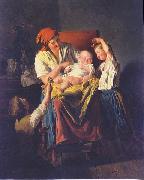 Ferdinand Georg Waldmuller Mothers joy oil on canvas